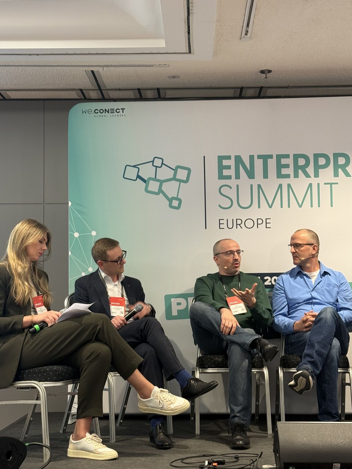 On stage at the Enterprise panel